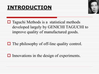 genichi taguchi contribution to quality management|Chapter 13 Introduction to Taguchi Methods .